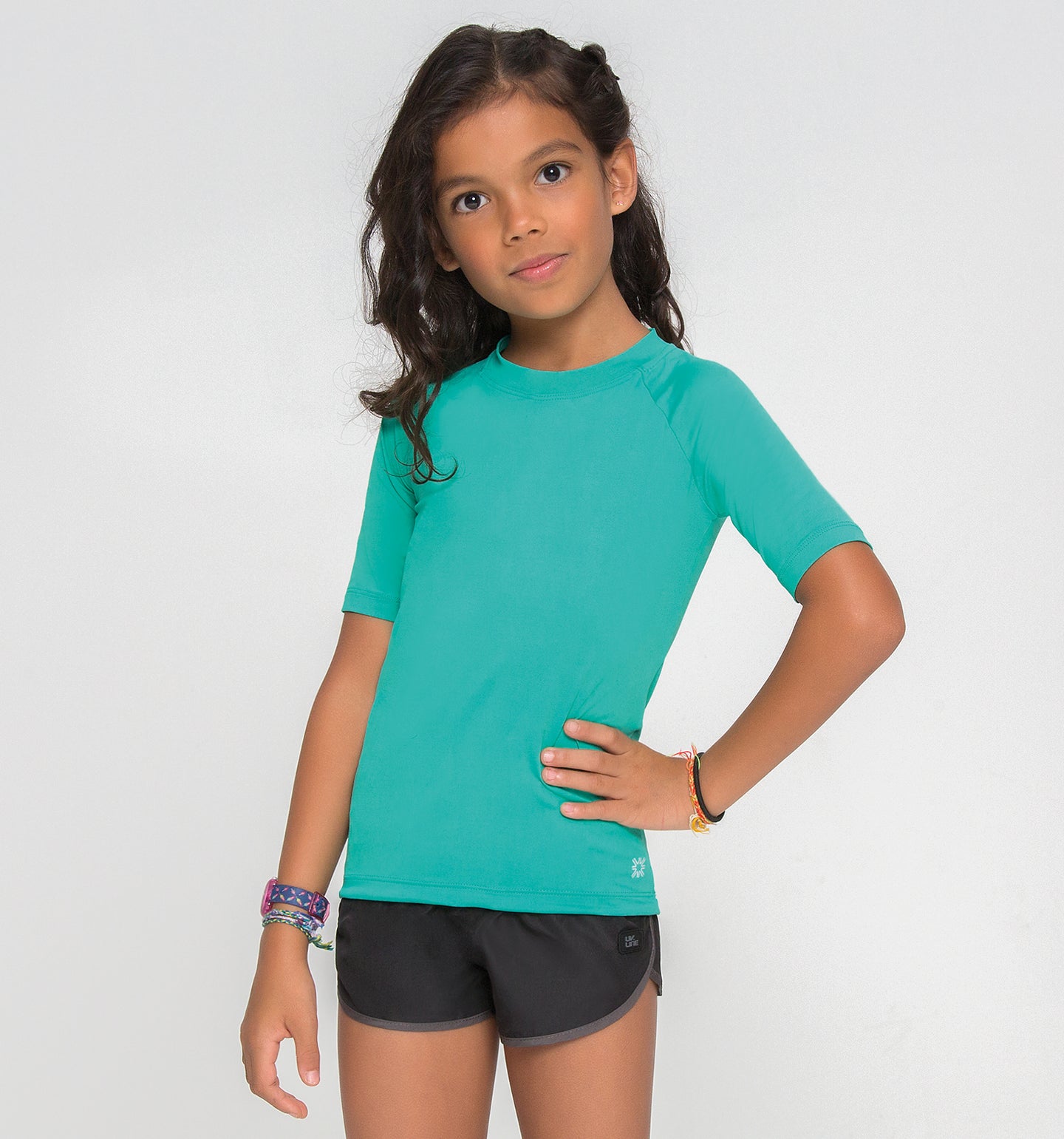 Niños FPU50+ Uvpro Camiseta Manga Corta Verde Menta Uv